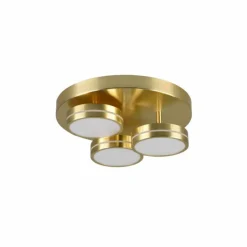 Luminaires Trio Éclairage Led|Plafonnier Trio Franklin LED Laiton, 3 lumières
