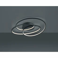 Luminaires Trio Éclairage Led|Plafonnier Trio Gale LED Noir, 1 lumière