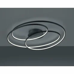 Luminaires Trio Éclairage Led|Plafonnier Trio Gale LED Noir, 1 lumière