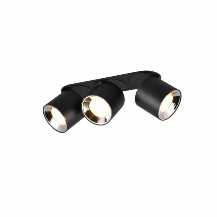 Luminaires Trio Spots Et Projecteurs|Plafonnier Trio GUAYANA Noir, 3 lumières