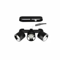 Luminaires Trio Spots Et Projecteurs|Plafonnier Trio GUAYANA Noir, 3 lumières