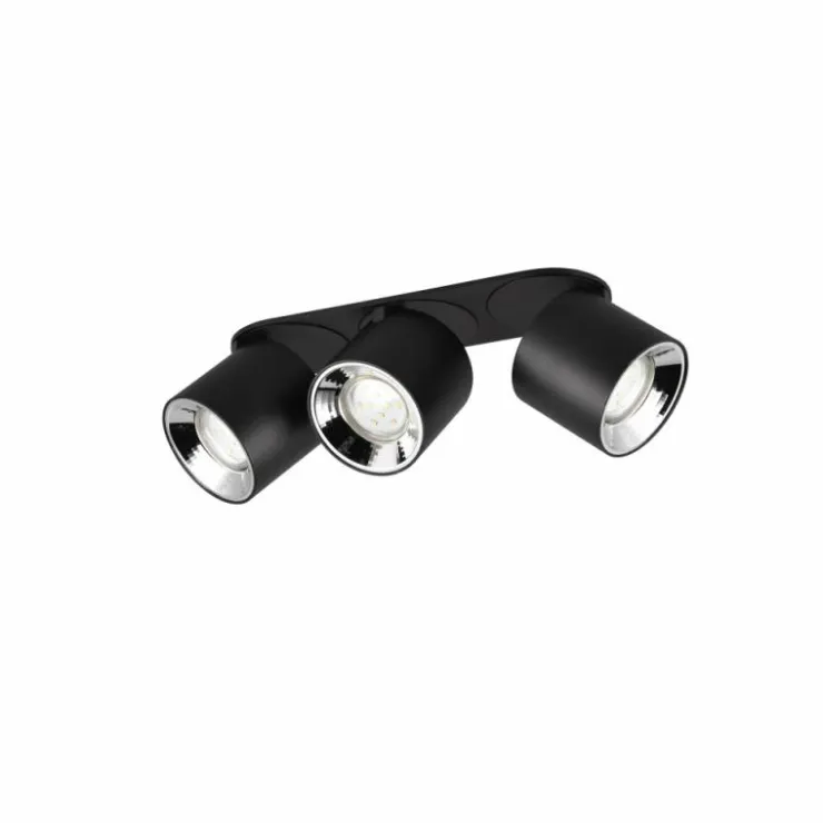 Luminaires Trio Spots Et Projecteurs|Plafonnier Trio GUAYANA Noir, 3 lumières