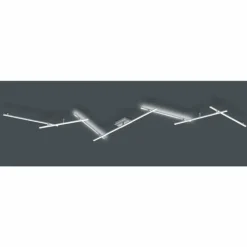 Luminaires Trio Éclairage Led|Plafonnier Trio Indira LED Nickel mat, 2 lumières