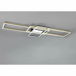 Luminaires Trio Éclairage Led|Plafonnier Trio Irvine LED Laiton, Noir, 1 lumière, Télécommandes