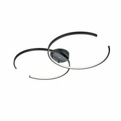 Plafonnier Trio Leuchten WIZ CITIZEN LED Noir, 2 lumières, Télécommandes, Changeur de couleurs
