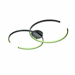 Plafonnier Trio Leuchten WIZ CITIZEN LED Noir, 2 lumières, Télécommandes, Changeur de couleurs