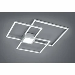 Luminaires Trio Éclairage Led|Plafonnier Trio Leuchten HYDRA LED Nickel mat, 1 lumière