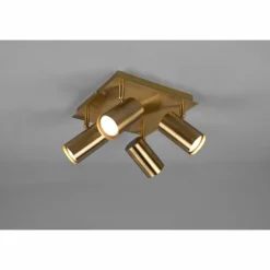 Luminaires Trio Spots Et Projecteurs|Plafonnier Trio Marley Vieux laiton, 4 lumières