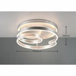 Luminaires Trio Éclairage Led|Plafonnier Trio Marnie LED Aluminium brossé, 1 lumière