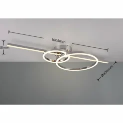 Luminaires Trio Éclairage Led|Plafonnier Trio MONTILLA LED Chrome, 1 lumière, Télécommandes