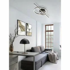 Luminaires Trio Éclairage Led|Plafonnier Trio MONTILLA LED Noir, 1 lumière, Télécommandes