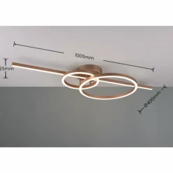 Luminaires Trio Éclairage Led|Plafonnier Trio MONTILLA LED Brun, 1 lumière, Télécommandes