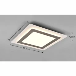 Luminaires Trio Éclairage Led|Plafonnier Trio MORGAN LED Nickel mat, 1 lumière, Télécommandes