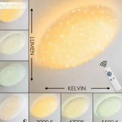 Luminaires Trio Éclairage Led|Plafonnier Trio NAGANO LED Blanc, 1 lumière, Télécommandes, Changeur de couleurs
