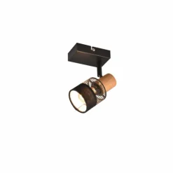 Luminaires Trio Spots Et Projecteurs|Plafonnier Trio NANDINI Noir, 1 lumière