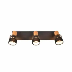 Luminaires Trio Spots Et Projecteurs|Plafonnier Trio NANDINI Noir, 3 lumières