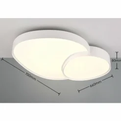 Luminaires Trio Éclairage Led|Plafonnier Trio RISE LED Blanc, 1 lumière, Télécommandes