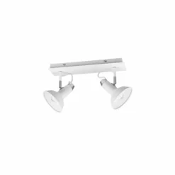 Luminaires Trio Spots Et Projecteurs|Plafonnier Trio Roxie Blanc, 2 lumières