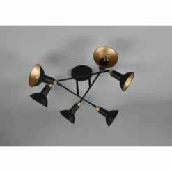 Luminaires Trio Plafonniers|Plafonnier Trio Roxie Noir, 6 lumières