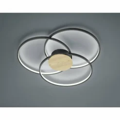 Luminaires Trio Éclairage Led|Plafonnier Trio Sedona LED Noir, 1 lumière