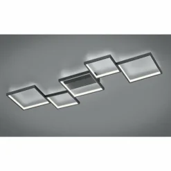 Luminaires Trio Éclairage Led|Plafonnier Trio Sorrento LED Noir, 1 lumière