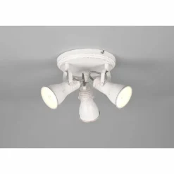 Luminaires Trio Spots Et Projecteurs|Plafonnier Trio Steam Ancien, Blanc, 3 lumières
