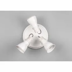 Luminaires Trio Spots Et Projecteurs|Plafonnier Trio Steam Ancien, Blanc, 3 lumières