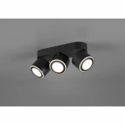 Luminaires Trio Éclairage Led|Plafonnier Trio Taurus LED Noir, 6 lumières