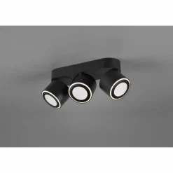 Luminaires Trio Éclairage Led|Plafonnier Trio Taurus LED Noir, 6 lumières