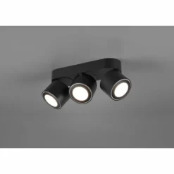 Luminaires Trio Éclairage Led|Plafonnier Trio Taurus LED Noir, 6 lumières