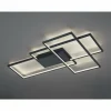 Plafonnier Trio THIAGO LED Anthracite, 1 lumière, Télécommandes, Changeur de couleurs