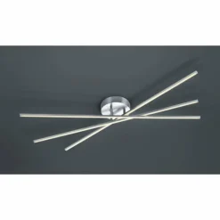 Luminaires Trio Éclairage Led|Plafonnier Trio TIRIAC LED Nickel mat, 3 lumières