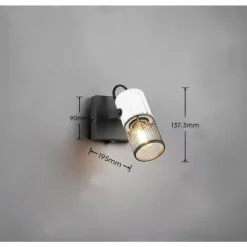Luminaires Trio Spots Et Projecteurs|Plafonnier Trio TOSH Noir, 1 lumière