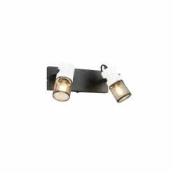 Luminaires Trio Spots Et Projecteurs|Plafonnier Trio TOSH Noir, 2 lumières