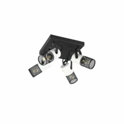 Luminaires Trio Spots Et Projecteurs|Plafonnier Trio TOSH Noir, 4 lumières