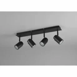 Luminaires Trio Spots Et Projecteurs|Plafonnier Trio-Leuchten Angelo Noir, 4 lumières