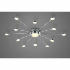 Luminaires Trio Éclairage Led|Plafonnier Trio-Leuchten Bodrum LED Chrome, 12 lumières, Télécommandes