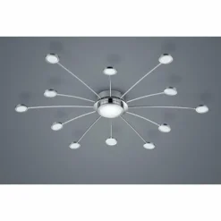 Luminaires Trio Éclairage Led|Plafonnier Trio-Leuchten Bodrum LED Chrome, 12 lumières, Télécommandes