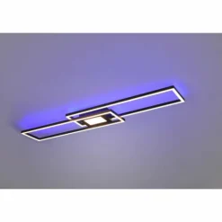 Luminaires Trio Éclairage Led|Plafonnier Trio-Leuchten Ganado LED Noir, 2 lumières, Télécommandes, Changeur de couleurs