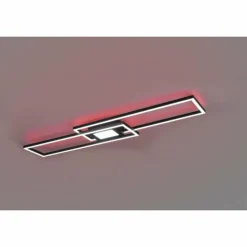 Luminaires Trio Éclairage Led|Plafonnier Trio-Leuchten Ganado LED Noir, 2 lumières, Télécommandes, Changeur de couleurs