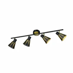 Luminaires Trio Spots Et Projecteurs|Plafonnier Trio-Leuchten Houston Noir, 4 lumières