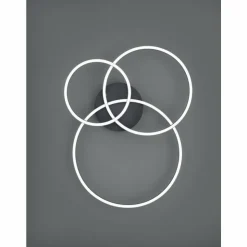 Luminaires Trio Éclairage Led|Plafonnier Trio-Leuchten Winona LED Noir, 2 lumières, Télécommandes, Changeur de couleurs