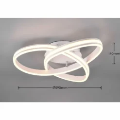 Luminaires Trio Éclairage Led|Plafonnier Trio-Leuchten Yara LED Blanc, 1 lumière