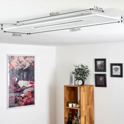 hofstein Éclairage Led|Plafonnier Turbalá LED Blanc, 1 lumière, Télécommandes, Changeur de couleurs