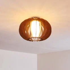 hofstein Plafonniers|Plafonnier Valkom Nickel mat, 1 lumière