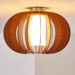 hofstein Plafonniers|Plafonnier Valkom Nickel mat, 1 lumière