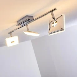 hofstein Spots Et Projecteurs|Plafonnier Vallorbe LED Chrome, 3 lumières