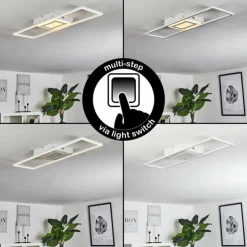 hofstein Éclairage Led|Plafonnier Vaseux LED Blanc, 1 lumière