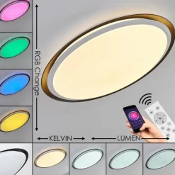 Plafonnier Vejle LED Blanc, 2 lumières, Changeur de couleurs