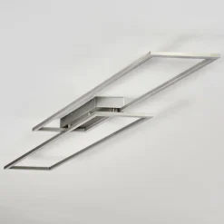 hofstein Éclairage Led|Plafonnier Veyrier LED Acier brossé, 2 lumières